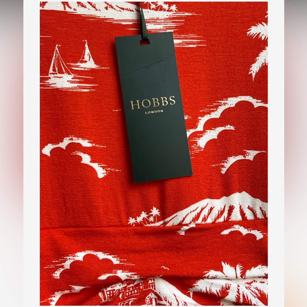 Hobbs London Matilda Dress Mango White - Picture 4 of 11